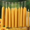 30 Pack Beeswax Taper Candles,8 inch Tall - Dripless and