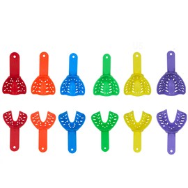 Dentojoy Autoclavable Dental/Orthodontic Impression Trays Set Pack of 12 Pcs