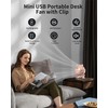 GOTOTO Clip on Fan, Rechargeable Portable Fan with 2000mAh Battery
