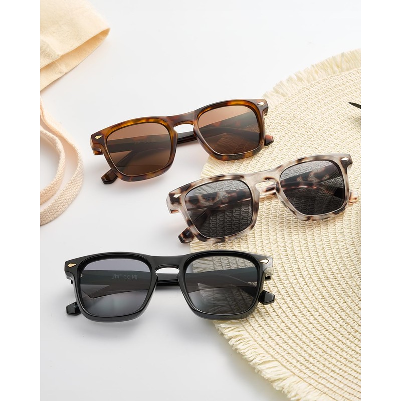 JM Sonnenbrille Mit SehstäRke Damen Herren, Klassisch Bifokale Sonnenbrille Quadratisch