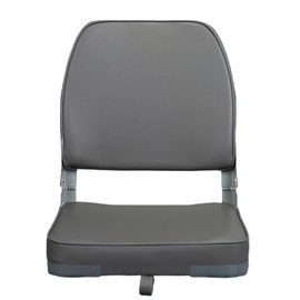 ERGOSEAT Low Back Boat Seat Fold-Down Fishing Boat Seat, 1 Pack, Dark Gray