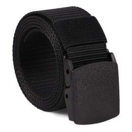 GDTLTP Black Men’s Tactical Belt, Adjustable Military Nylon Belts for Men, Web Waist Belt Work Tool Belt Military Training Strap for Outdoor Hiking Hunting