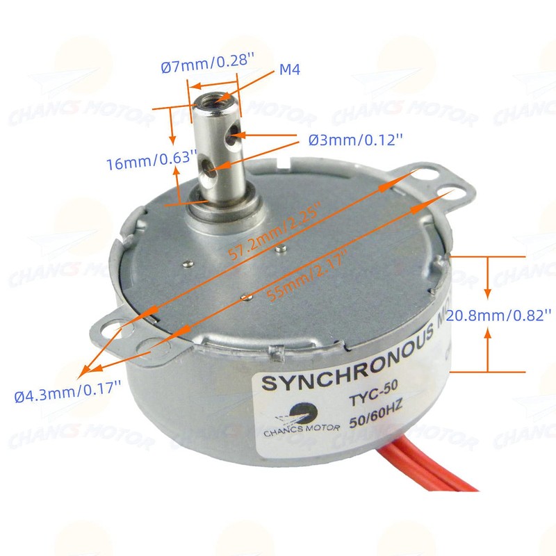 CHANCS TYC-50 Synchronous Motor for Turntable Motorised 220V 2.5-3RPM Synchronous