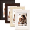 FinalFind 4x6 Picture Frame with Mat for 3.5x5, Set of
