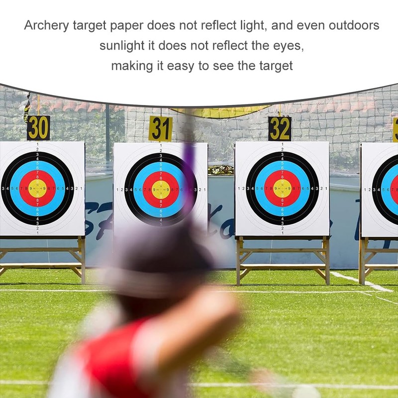 40cm Standard Archery Shooting Targets Paper, 20 Sheets Bullseye Archery