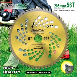 LSHUZIYU, 8"-56T. 1" Arbor with Washer Adapter 7/8"-20mm-5/8, Brush Cutter Blade, Trimmer Weed Blade. Suitable for All Brand of Brush Cutter