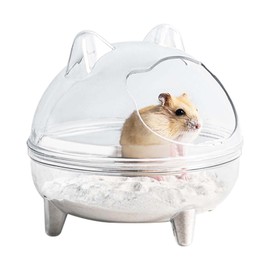 EsiFare Hamster Toilet, Hamster Sandbox, Cute, Hamster Bathtub, Transparent, Bath Container, Hamster Sand Bath, Small Pet Bathtub, Totally Transparent, Sandbox Hamster, Bath, Splatterproof, Easy to
