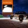 Nilight 4x White LED Rock Light Underbody Glow Lamps for