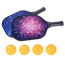 Portable Carbon Fiber Pickleball Paddle Ball Game Set Training Sport Equipment