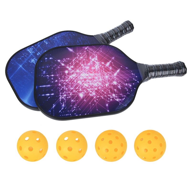 Portable Carbon Fiber Pickleball Paddle Ball Game Set Training Sport