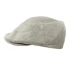 Summer Scally Cap Linen Grey Herringbone Made in Ireland Small