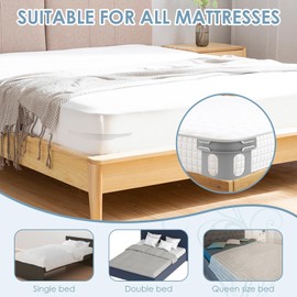 KTCINA Bed Sheet Holder with Lock Strips, 8 Pieces Bed Sheet Corner Fastener Non-Slip Fitted Sheets Corner Holders Lock Beds Cover Holder for All Mattress Protectors, Blankets, Bedding