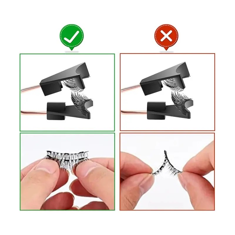 Pestañas Postizas Magnéticas Kit Con Aplicador Clip Pestañ