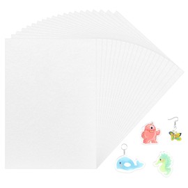 pangdapengpeng Pack of 20 Shrink Film, Translucent A4, Shrink Paper Plastic, Matt Shrink Films, Shrink Film Plates, Thickness 0.3 mm for Making Key Chains, Ear Hooks (A4)