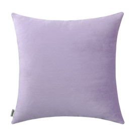 Jeneoo Comfy Soft Thick Velvet Throw Pillow Covers for Sofa Couch, Decorative Solid Square Cushion Cases for Bedroom Car (Lavender, 24 x 24 Inches, 1 Pieces) (11)