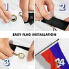 G128 Flag Pole 6FT Black & Haiti Haitian Flag 3x5FT