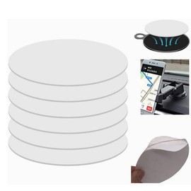 MGQFY 8 PCS 80mm (3.15") Circular Double Side Sticker Dashboard/Windshield Pad Mounting Disk for Suction Cup Car Phone Mount Holder Bracket GPS Camera and Other Suction Cup Items. (8PCS Clear)