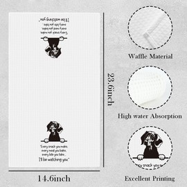 Dachshund Gifts for Owners Women Men Dachshund Lovers Dachshund Dog Kitchen Towels Every Snack You Make Every Bite You Take Dachshund Decor Waffle Weave Dish Towels for Kitchen 14×23 Inches