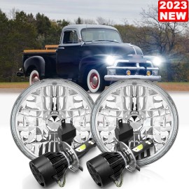 CHUSYYRAY Pair 7" inch LED Car Headlight Parts round HI/LO Beam for Chevy Pickup Truck3100