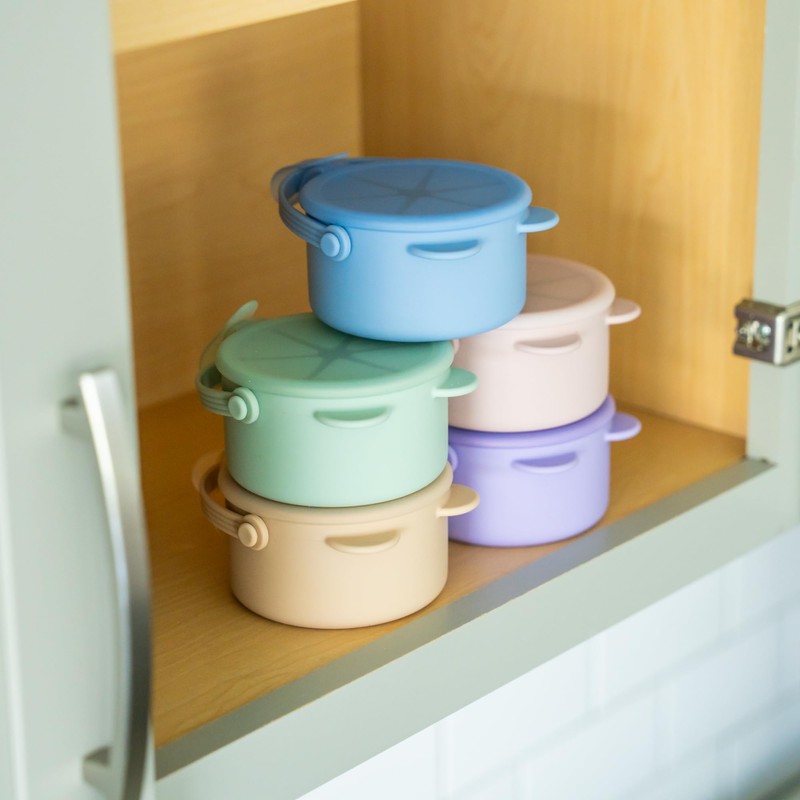 Silicone No Spill Snack Cups for Toddlers – Portable Baby