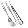 BBQ Set Heavy Duty grilling Utensils 3 piece set. Spetula,
