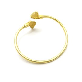 Egyptian Pyramid, Queen Nefertiti, Fist Piece 100% Solid Brass Cuff Bangle Bracelet (Nefertiti/Medium)