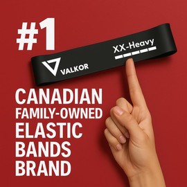 Valkor Resistance Bands for Exercise, Set of 5 Exercise Bands for Home Workouts, Strength Training, Flexibility, Pilates and Physical Therapy - Durable & Versatile Fitness Elastic for Women and Men