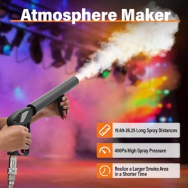 Undercat CO2 Jet Machine CO2 Fog Machine, Handheld Mini CO2 Spraying Machine, DJ Effects Smoke Machine, CO2 Fog Gun for Stage Effects Concert Party Bar Club