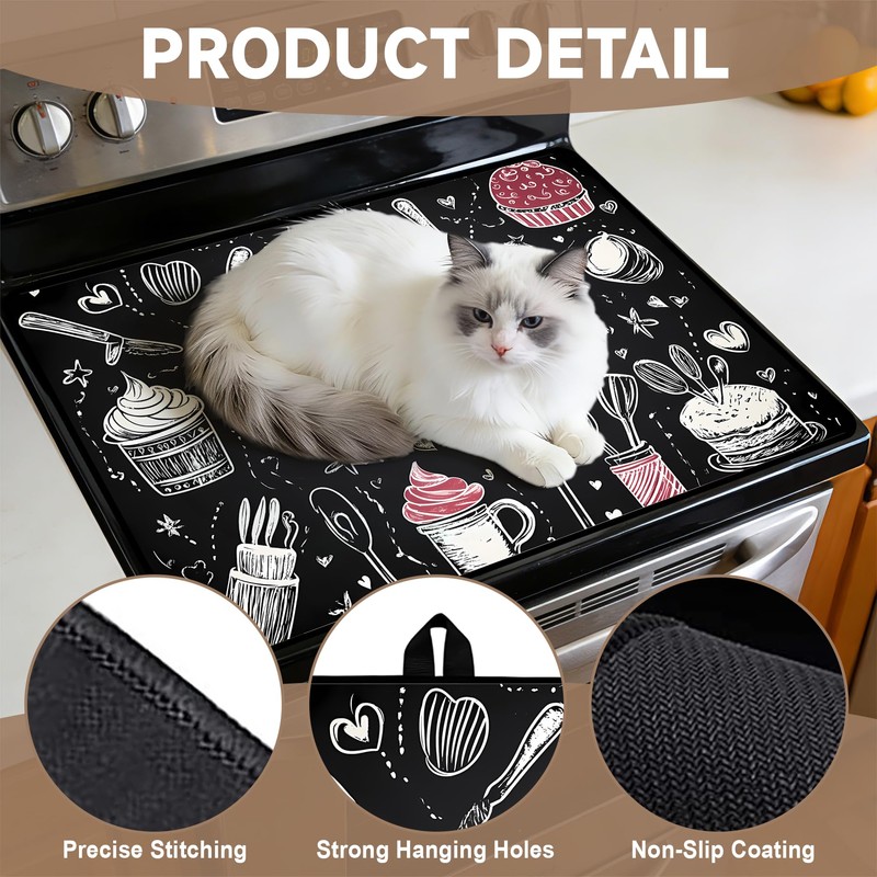 Tapete protector versátil para estufas eléctricas, todo en uno, protector