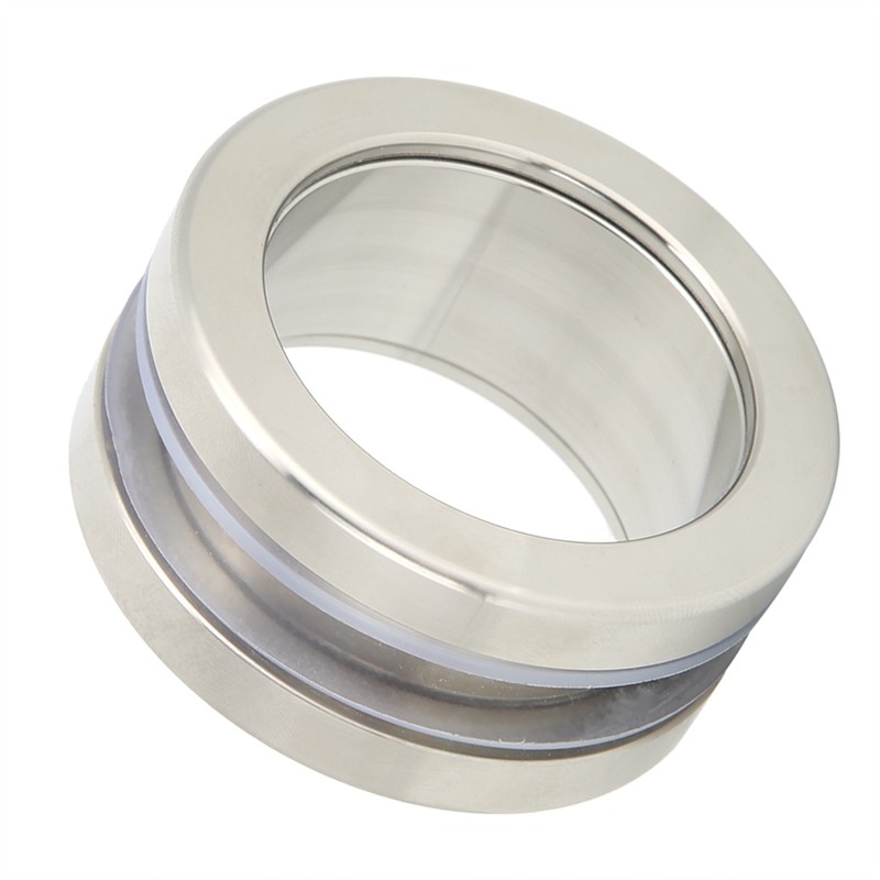 Stainless Steel Round Handle Bath Glass Embedded Hollow Pull Knob