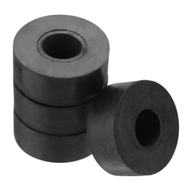 PATIKIL Vibration Isolation Washer 1" OD 0.3" ID 0.4" Thick, 4 Pack Rubber Round Anti Mechanical Damping Feet Pads, Black