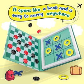 Torlam Magnetic Travel Games for Kids, Board Game Chess Party Camping Games Road Family Night Car Trip Games Activities for Kids and Adults