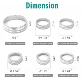 CyanStone 6x Knob Trims for Bronco 21+, Aluminum Bronco Knob Covers Interior Accessories