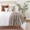 Battilo Light Grey Throw Blanket for Sofa Couch Bed, Woven