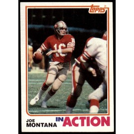 1982 Topps # 489 In Action Joe Montana San Francisco 49ers (Football Card) EX 49ers Notre Dame
