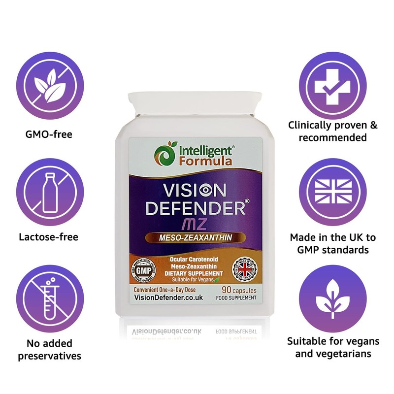 Vision Defender MZ Eye Health Supplement – 10mg Meso-Zeaxanthin from