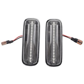 Turn Signal Lamp Led Front Fender Side Marker Light Compatible with Honda Civic CRV Ballade Domani Prelude Partner Orthia (Crystal)