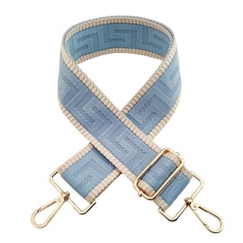 SYSUII 5 cm Wide Shoulder Strap, Adjustable Length Carry Strap, 72-130 cm, Shoulder Strap with Carabiner for Carry Bags, Handbag, Bag Straps for Changing Canvas Bag, Light Blue