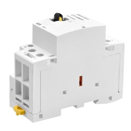 Heschen Modular Household AC Contactor, CT1-40M/20, 40A, 2 Pole, 2NO, Two Normally Open, 220VAC Coil, 35mm DIN Rail Mounting, with Manual Control Switch