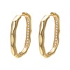 JOLCHIF Gold Square Hoop Earrings for Women With Cubic Zirconia