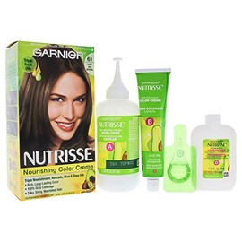 Garnier Nutrisse Nourishing Color Creme # 61 Light Ash Brown Hair Color For Unisex 1 Application