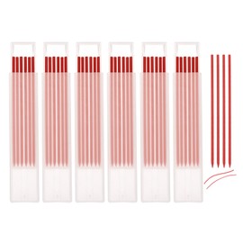 QUARKZMAN Pack of 36 Pencil Leads Carpenters Pencil Replacement Leads 2.8 mm Solid Deep Hole Marker Leads Pencil Leads Construction Pencil Replacement for Carpenter's Pencil (Red)
