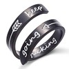 Gleamart Inspirational Ring Stainless Steel Engraved Ring Gift Keep Going