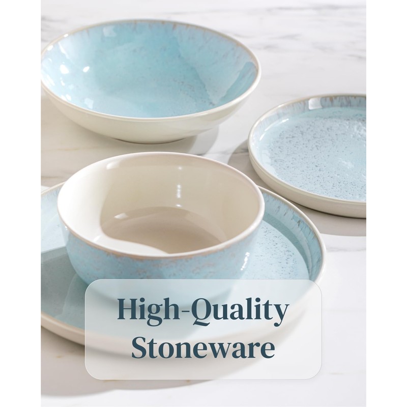 Stoneware dinnerware set 4 persons 16 pcs – Modern style