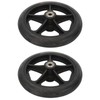 2pcs Replacement Wheel Professional Black Safe PU Front Wheel Accessory