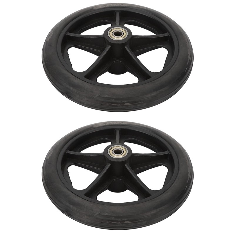 2pcs Replacement Wheel Professional Black Safe PU Front Wheel Accessory
