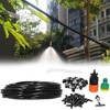 15m Water Misting Cooling System Garden Irrigation Sprinkler Nozzle Set