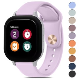 Meliya Bands for Gizmo Watch 3 2 1 / Gabb Watch, 20mm Quick Release Soft Silicone Sport Replacement Watch Strap for Verizon Gizmo Smart Watch 3 2 1 for Girls and Boys (Light Purple)