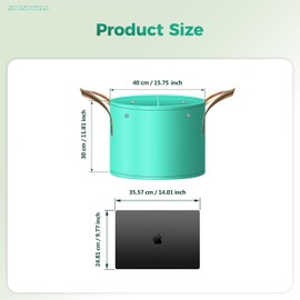 SPONDWILD 7 Pcs 10 Gallon Potato Grow Bag, PE Garden pots Plant Grow Bag with Branch-Binding Holes and Drain holefor for Vegetables, Strawberries, Flowers