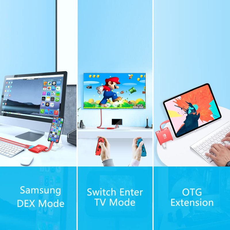 HARIBOL Switch Dock 1080P@60Hz Switch Docking Station with HDMI, USB